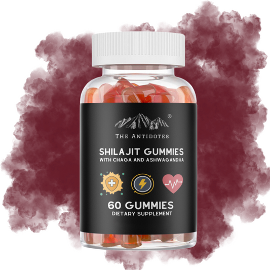 Shilajit, Chaga & Ashwagandha Gummies - 60 Pieces (Apple flavour) - Vegan
