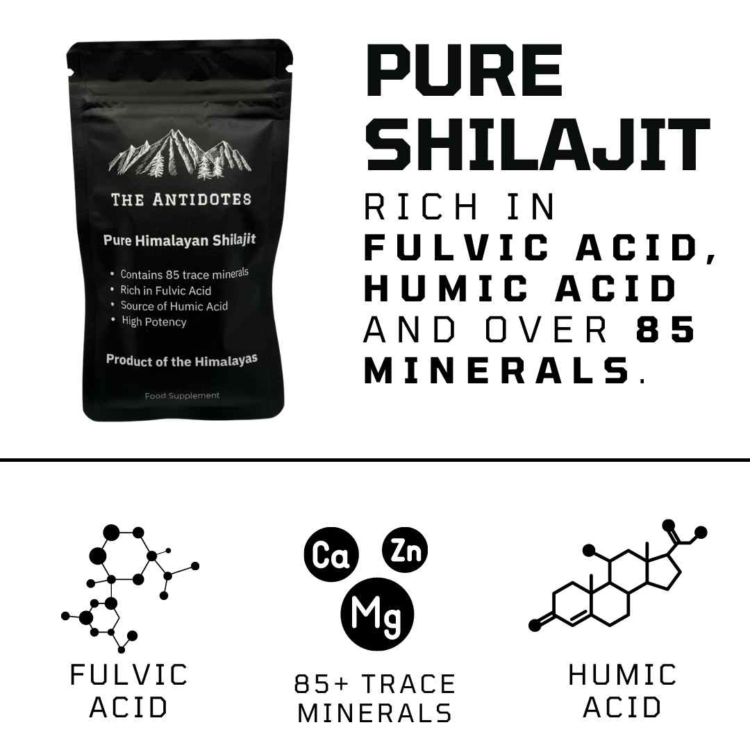 Dark brown resinous substance of Shilajit, sourced from the Himalayas, packed with minerals and nutrients, used for its traditional medicinal properties, including promoting vitality and enhancing overall wellness. Our authentic Shilajit is carefully sourced and purified for optimal potency and effectiveness.
