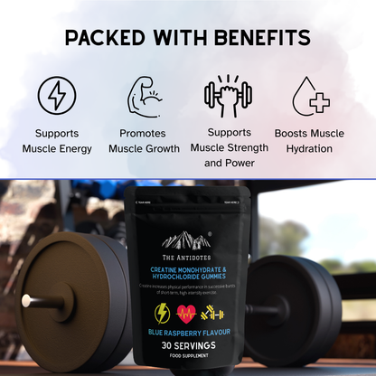 The Antidotes creatine monohydrate and hydrochloride gummies pack, product image 3