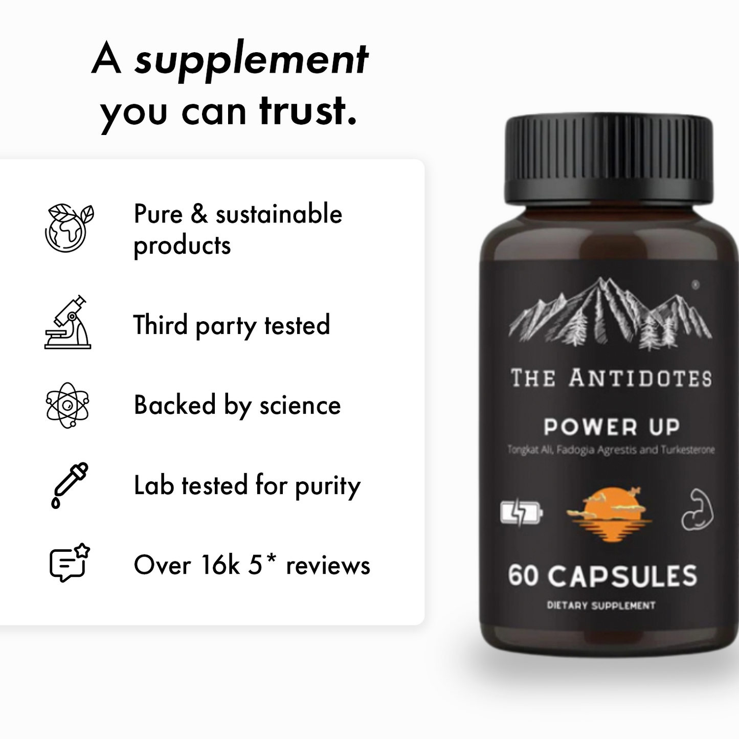 Power Up - Tongkat Ali, Fadogia Agrestis and Turkesterone