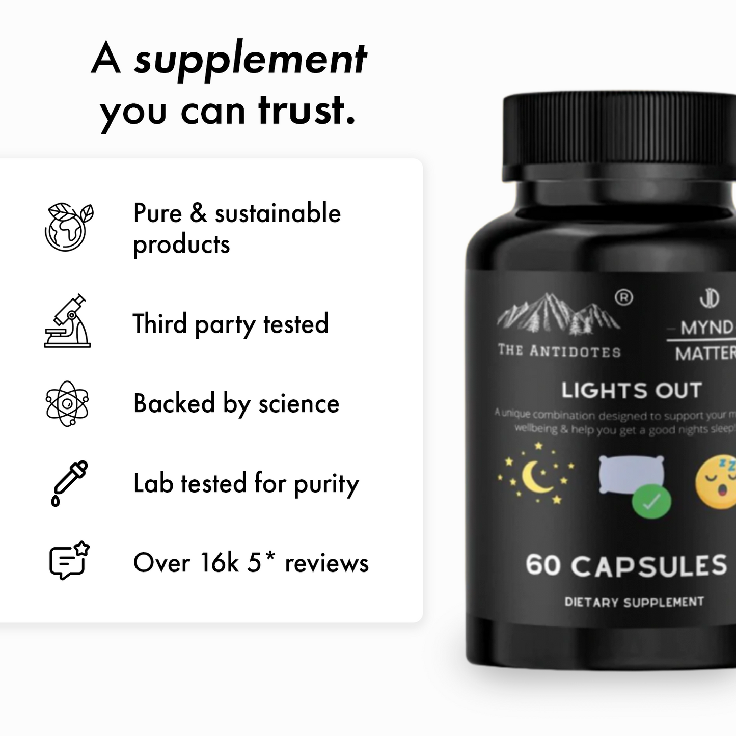 Lights Out - A Natural Sleep Supplement - Vegan