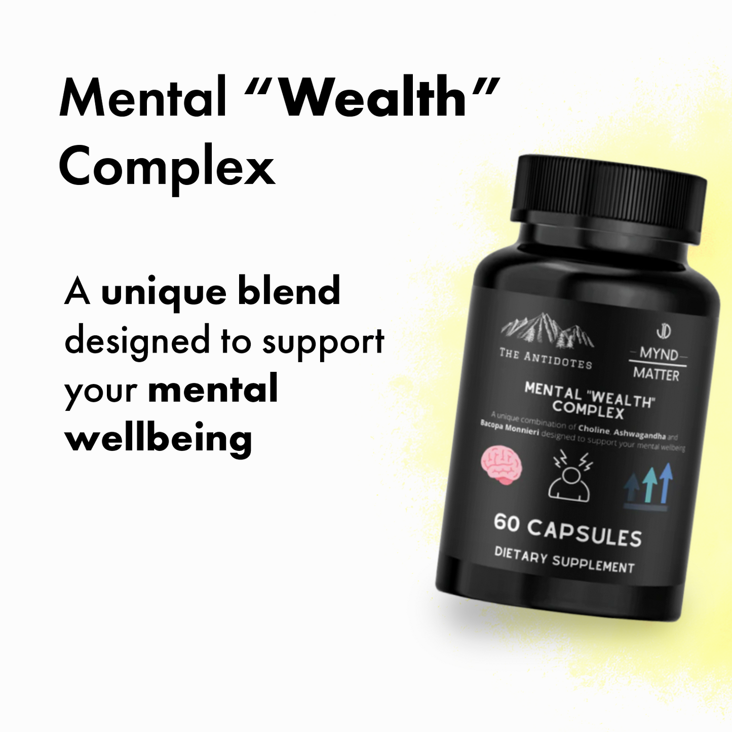 Mental Wealth Complex - Choline, Ashwagandha and Bacopa Monnieri - Vegan