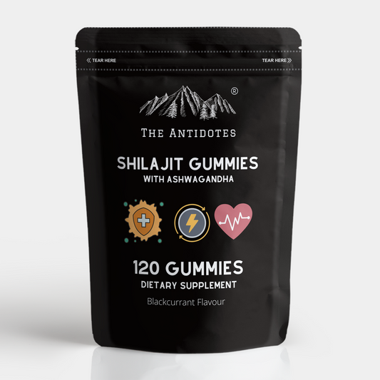 Shilajit Gummies - Shilajit & Ashwagandha (Blackcurrant flavour) - Vegan