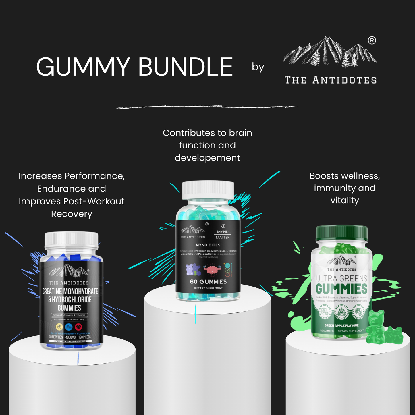 Gummy Bundle - Creatine, Ultra Green & Mynd Bites