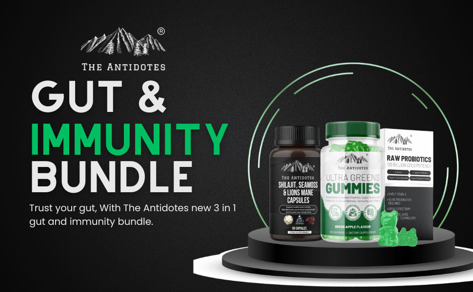 Gut & Immunity Bundle l SeaMoss 3-1, Probiotics + Greens Gummies