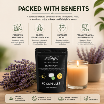 The Antidotes Lights Out vegan capsules, 60 capsule pack, product image 2