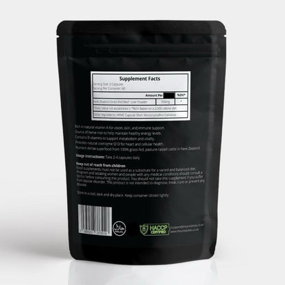 Grass-Fed Beef Liver Capsules | Halal | 60 Capsules
