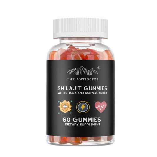 Shilajit Gummies - Shilajit, Chaga & Ashwagandha (Apple flavour) - Vegan