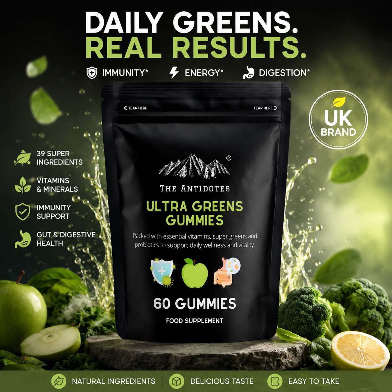 Ultra Green Gummies (60 Pieces)