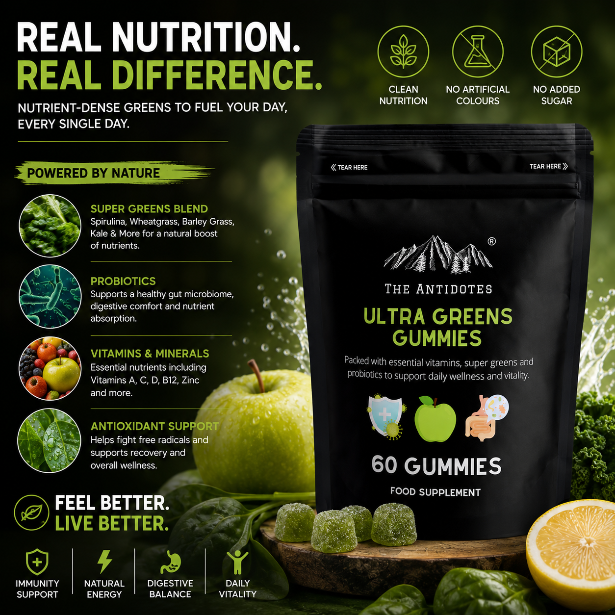 Ultra Green Gummies (60 Pieces)