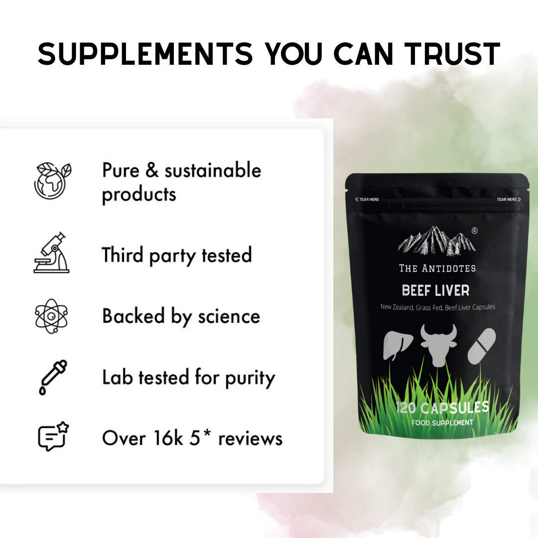 Grass-Fed Beef Liver Capsules – Nature’s Nutrient-Dense Superfood
| Halal | 60 Capsules